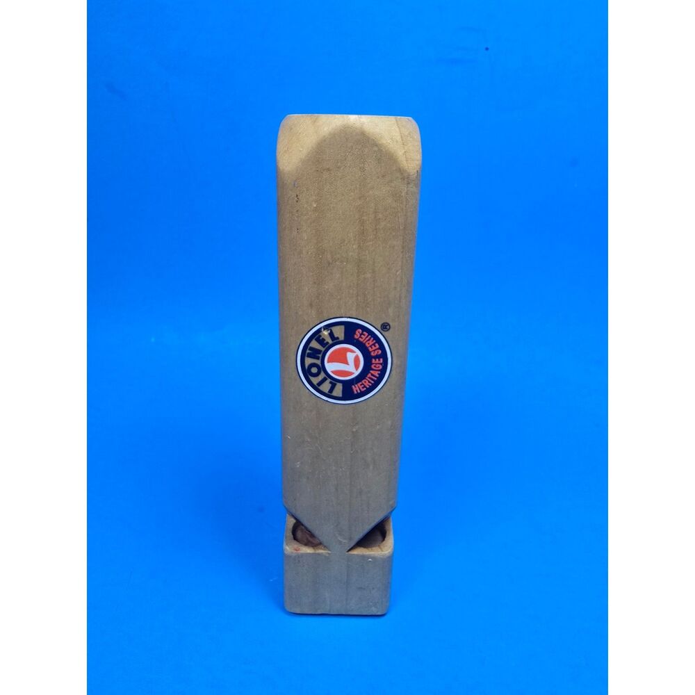 Lionel Trains Whistle Toy Heritage Series Wooden 4 Tone Train Blue Logo 6"